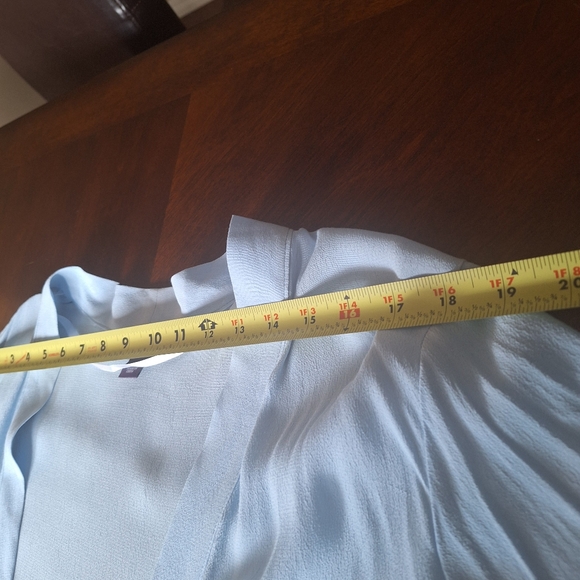 Powder Blue Bohemian Daydream Long Sheer Pleated Cardigan Kimono 18/20 - Picture 14 of 16